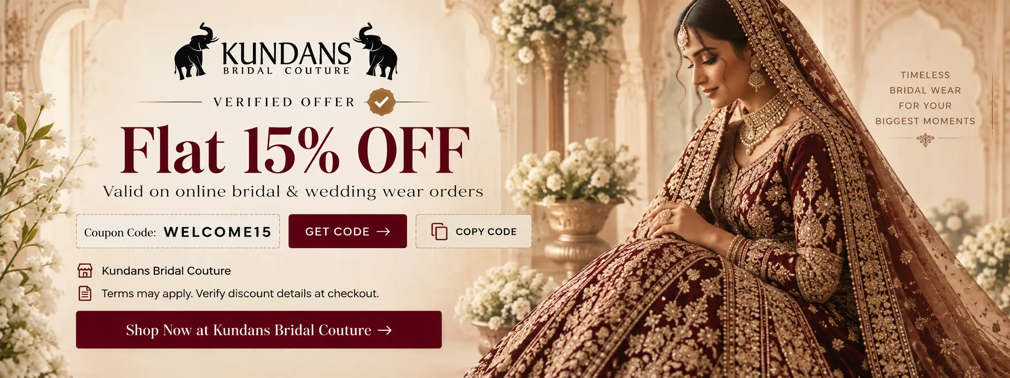 kundans Bridal Couture cashback promotion